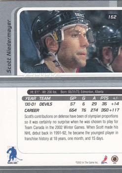 2001-02 Be a Player Signature Series #162 Scott Niedermayer Back