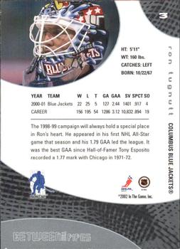 2001-02 Be a Player Between the Pipes #3 Ron Tugnutt Back