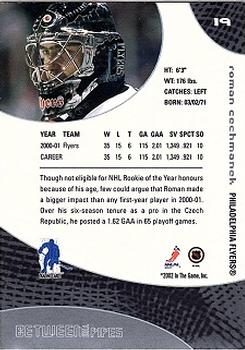 2001-02 Be a Player Between the Pipes #19 Roman Cechmanek Back