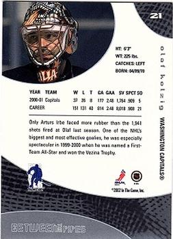 2001-02 Be a Player Between the Pipes #21 Olaf Kolzig Back