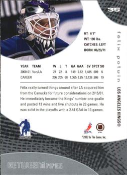 2001-02 Be a Player Between the Pipes #35 Felix Potvin Back