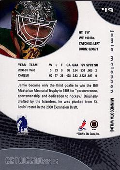 2001-02 Be a Player Between the Pipes #49 Jamie McLennan Back