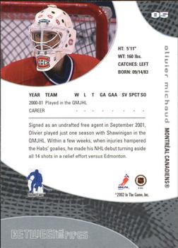 2001-02 Be a Player Between the Pipes #85 Olivier Michaud Back