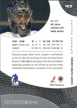 2001-02 Be a Player Between the Pipes #97 Curtis Joseph Back