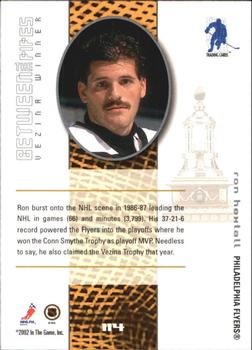 2001-02 Be a Player Between the Pipes #114 Ron Hextall Back