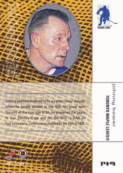 2001-02 Be a Player Between the Pipes #149 Johnny Bower Back