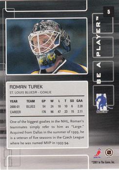 2001-02 Be a Player Memorabilia #5 Roman Turek Back