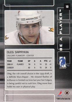 2001-02 Be a Player Memorabilia #10 Oleg Saprykin Back