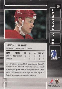 2001-02 Be a Player Memorabilia #25 Jason Williams Back