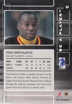 2001-02 Be a Player Memorabilia #33 Fred Brathwaite Back
