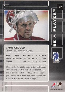 2001-02 Be a Player Memorabilia #37 Chris Osgood Back