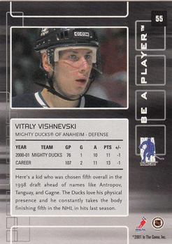 2001-02 Be a Player Memorabilia #55 Vitaly Vishnevski Back