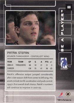 2001-02 Be a Player Memorabilia #69 Patrik Stefan Back