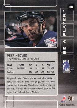 2001-02 Be a Player Memorabilia #80 Petr Nedved Back