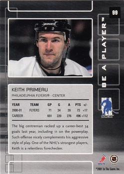2001-02 Be a Player Memorabilia #99 Keith Primeau Back