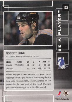 2001-02 Be a Player Memorabilia #103 Robert Lang Back