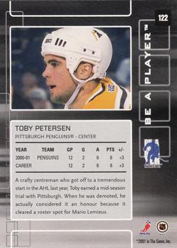 2001-02 Be a Player Memorabilia #122 Toby Petersen Back