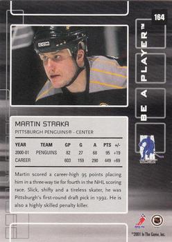2001-02 Be a Player Memorabilia #164 Martin Straka Back
