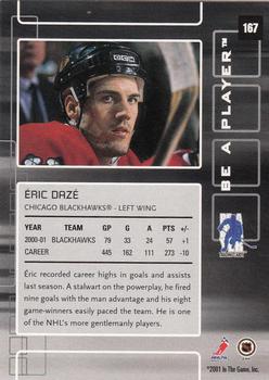 2001-02 Be a Player Memorabilia #167 Eric Daze Back