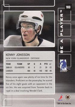 2001-02 Be a Player Memorabilia #183 Kenny Jonsson Back