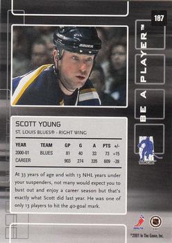 2001-02 Be a Player Memorabilia #187 Scott Young Back