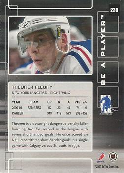 2001-02 Be a Player Memorabilia #239 Theoren Fleury Back