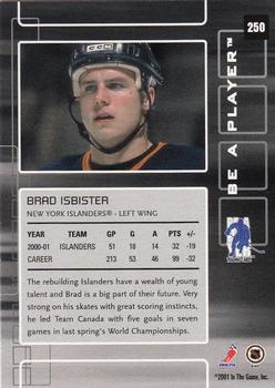 2001-02 Be a Player Memorabilia #250 Brad Isbister Back