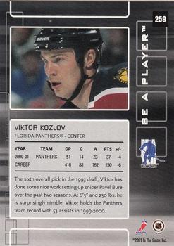 2001-02 Be a Player Memorabilia #259 Viktor Kozlov Back