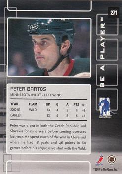 2001-02 Be a Player Memorabilia #271 Peter Bartos Back