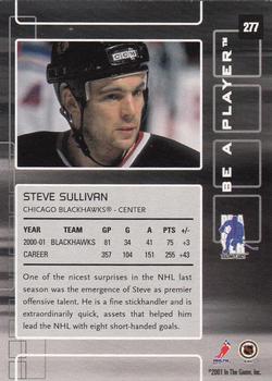 2001-02 Be a Player Memorabilia #277 Steve Sullivan Back