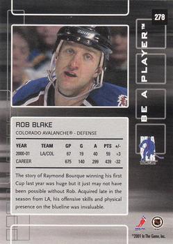 2001-02 Be a Player Memorabilia #278 Rob Blake Back