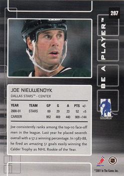 2001-02 Be a Player Memorabilia #287 Joe Nieuwendyk Back