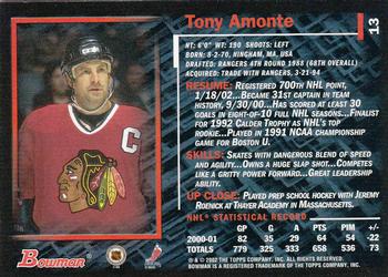2001-02 Bowman YoungStars #13 Tony Amonte Back