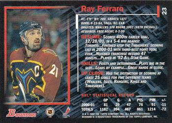 2001-02 Bowman YoungStars #23 Ray Ferraro Back