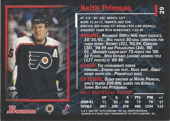 2001-02 Bowman YoungStars #29 Keith Primeau Back