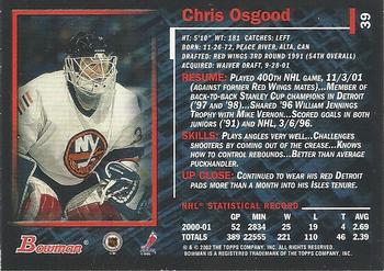 2001-02 Bowman YoungStars #39 Chris Osgood Back