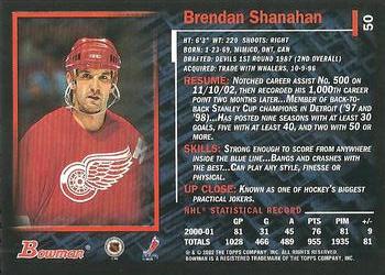 2001-02 Bowman YoungStars #50 Brendan Shanahan Back