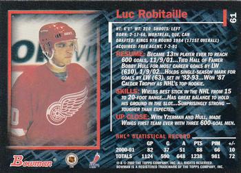 2001-02 Bowman YoungStars #61 Luc Robitaille Back
