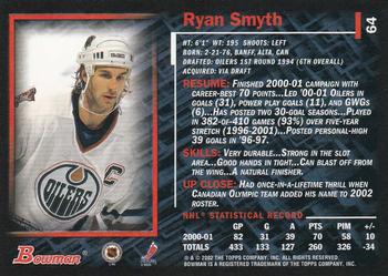 2001-02 Bowman YoungStars #64 Ryan Smyth Back