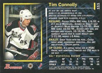 2001-02 Bowman YoungStars #111 Tim Connolly Back