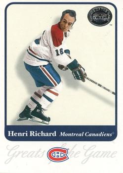 2001-02 Fleer Greats of the Game #13 Henri Richard Front