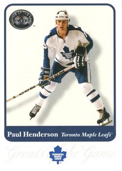 2001-02 Fleer Greats of the Game #42 Paul Henderson Front