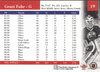 2001-02 Fleer Legacy #19 Grant Fuhr Back