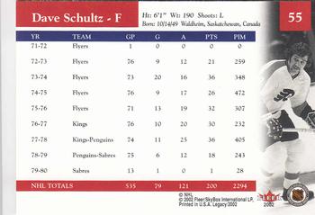 2001-02 Fleer Legacy #55 Dave Schultz Back
