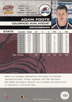 2001-02 Pacific #100 Adam Foote Back