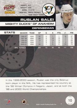 2001-02 Pacific #10 Ruslan Salei Back
