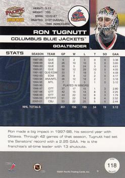 2001-02 Pacific #118 Ron Tugnutt Back
