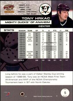 2001-02 Pacific #5 Tony Hrkac Back