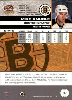 2001-02 Pacific #32 Mike Knuble Back