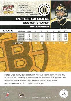 2001-02 Pacific #38 Peter Skudra Back
